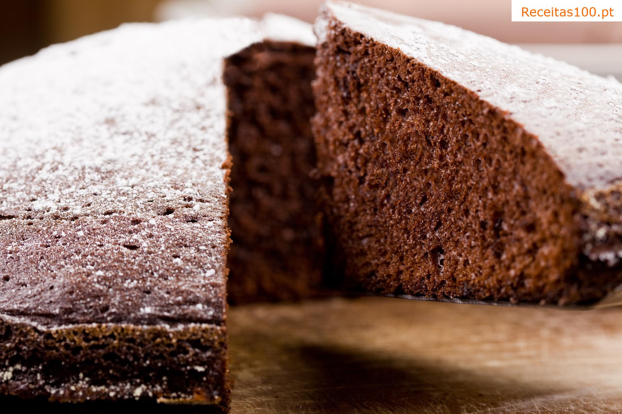 Delicioso bolo de chocolate