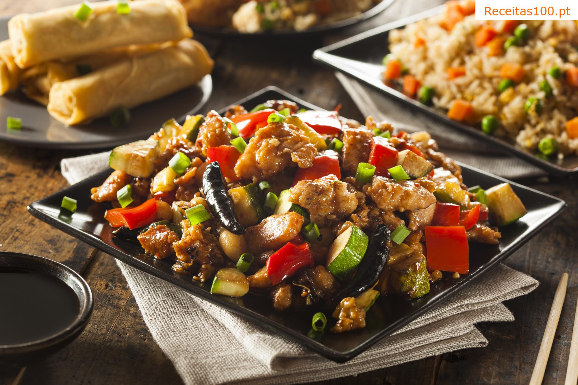 Frango assado ao estilo chinês