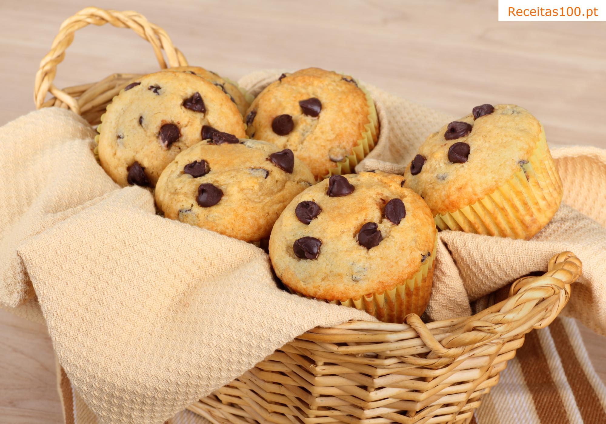 Muffins com chocolate