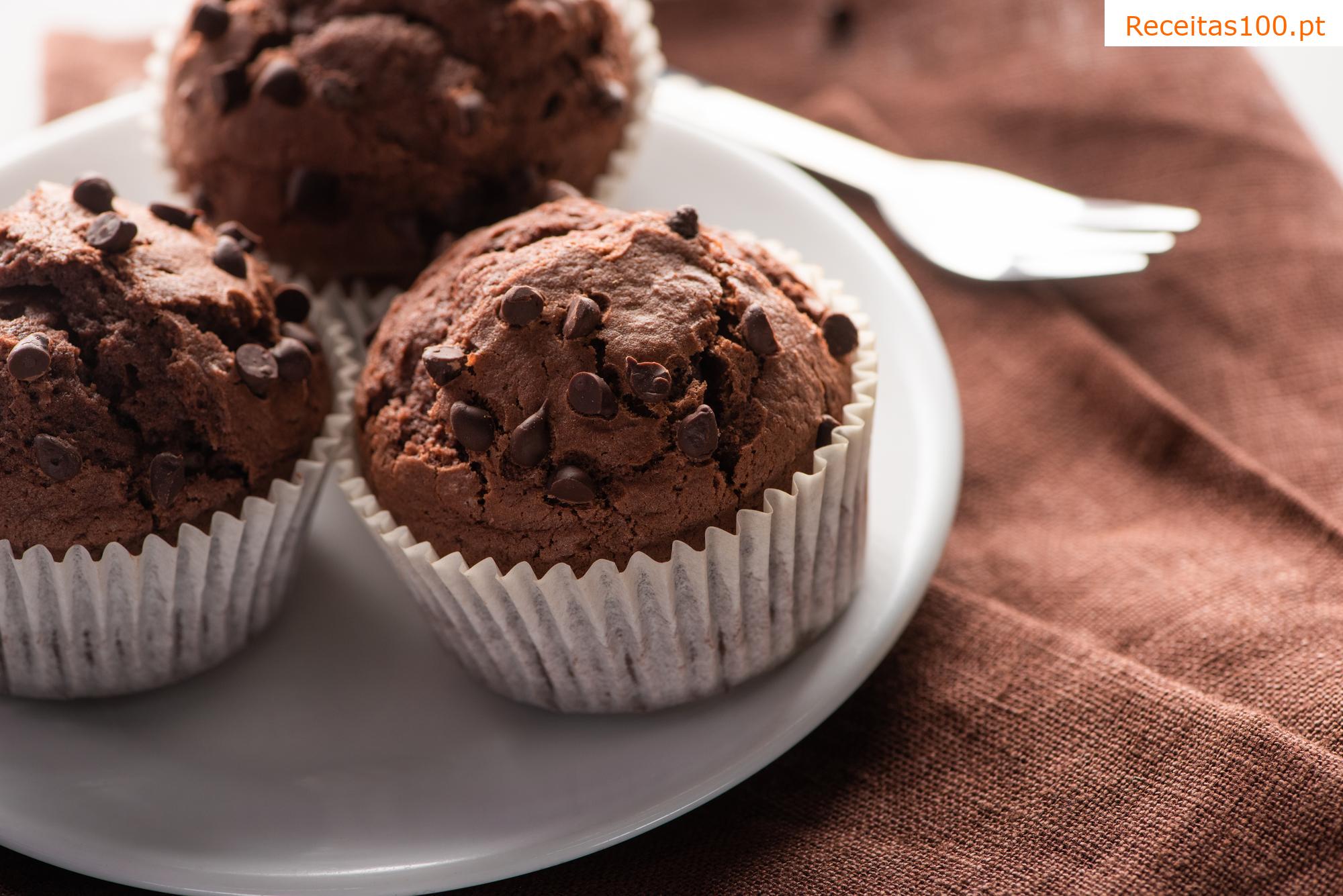 Muffins de chocolate caseiros