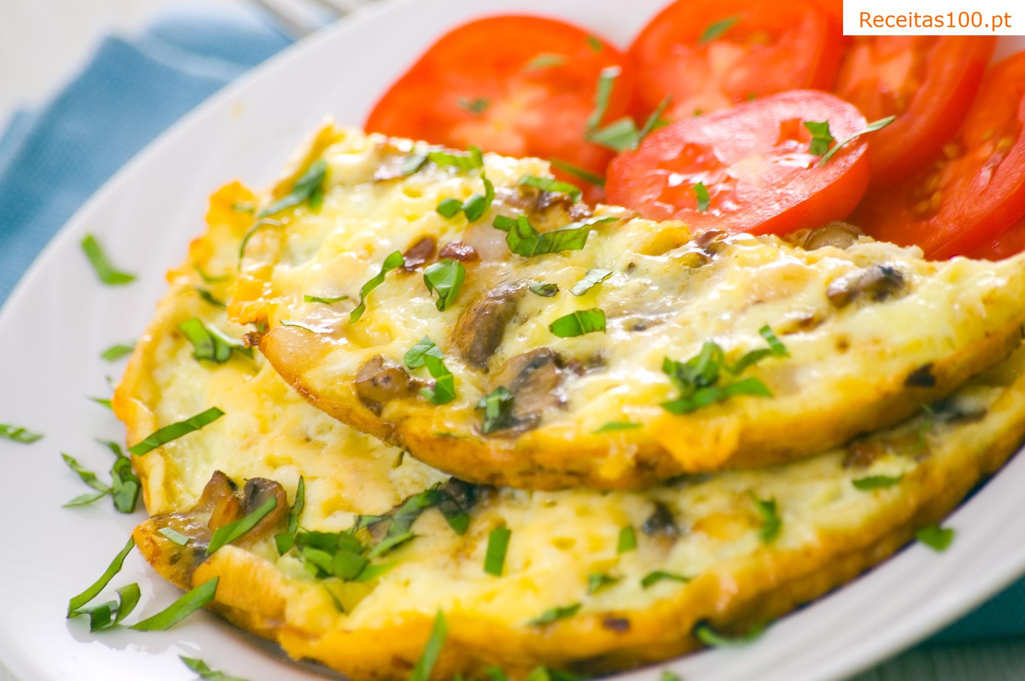 Omelete de cogumelos