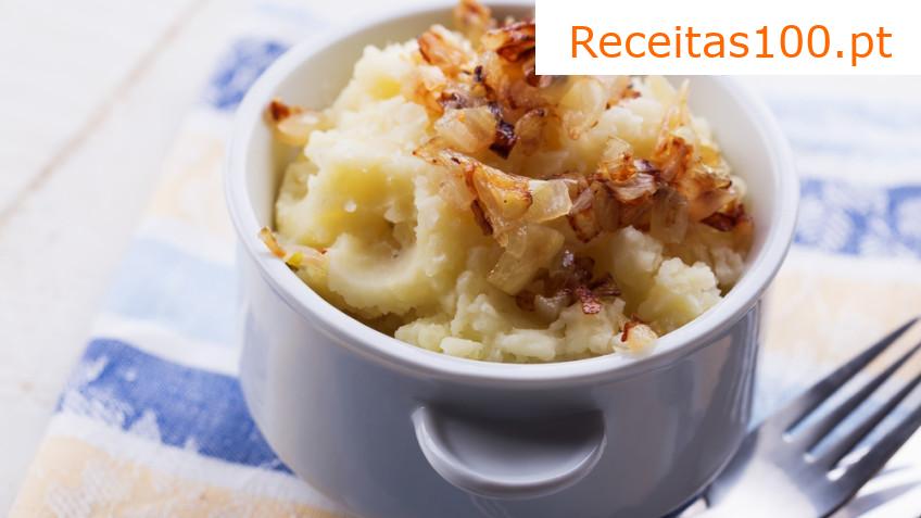 Purê de batata assado com bacon